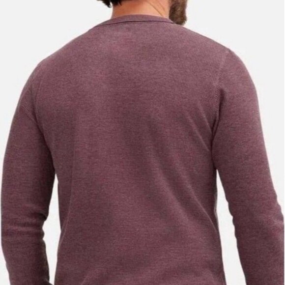 NWT Rhone Henley Shirt Men’s XXL Waffle Knit Long Sleeve Grape - Picture 2 of 3